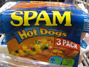 spam hot dogs