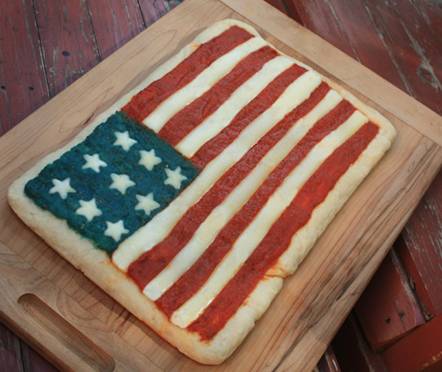 america flag pizza