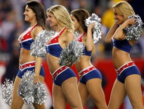 american flag cheerleaders