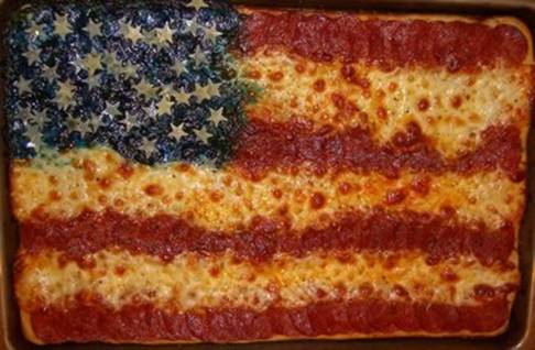 gross american flag pizza