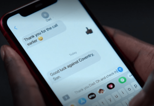 text messages on a cell phone